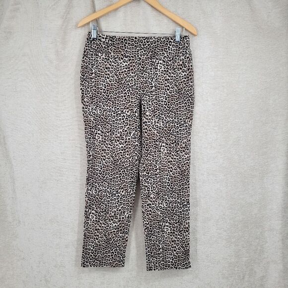 Chico's Pull On Leopard Print Ankle Pants Chico's Size 00 Women's Size XXS - Picture 1 of 8